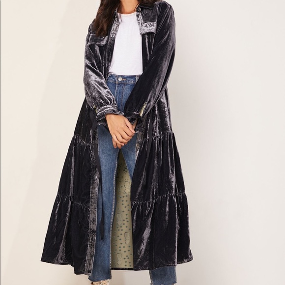 NEW Free People Bella Donna Velvet Duster Jacket Z22-40 - Picture 2 of 9